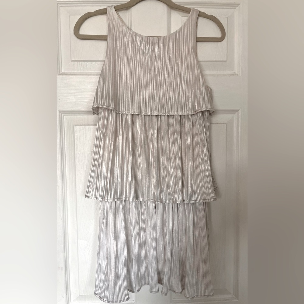 Silver Layered Wide Dress
